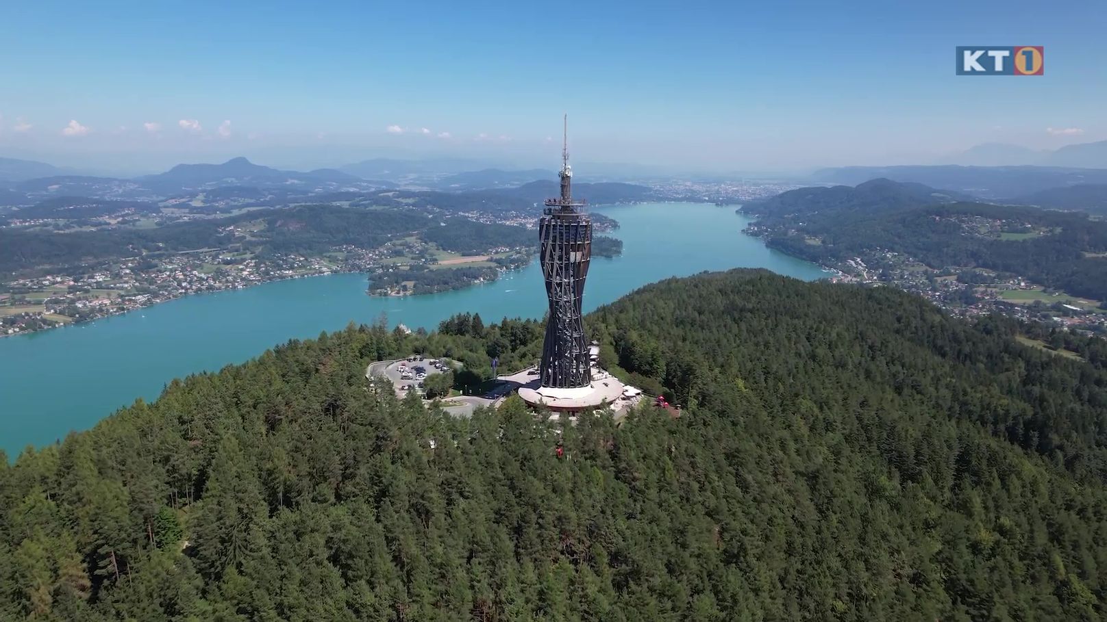 Der Pyramidenkogel aus der Vogelperspektive