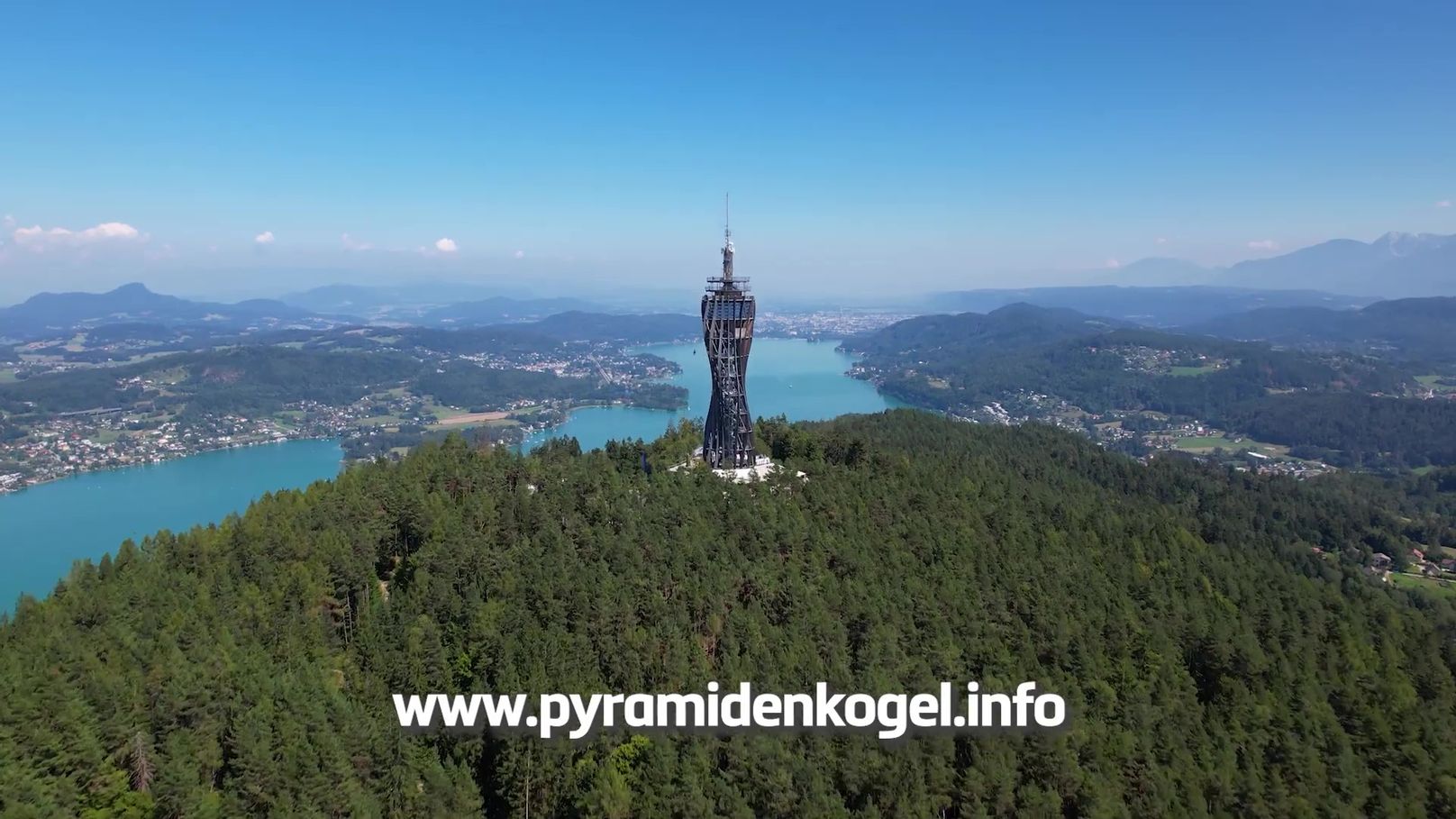 Pyramidenkogel aus der Vogelperspektive